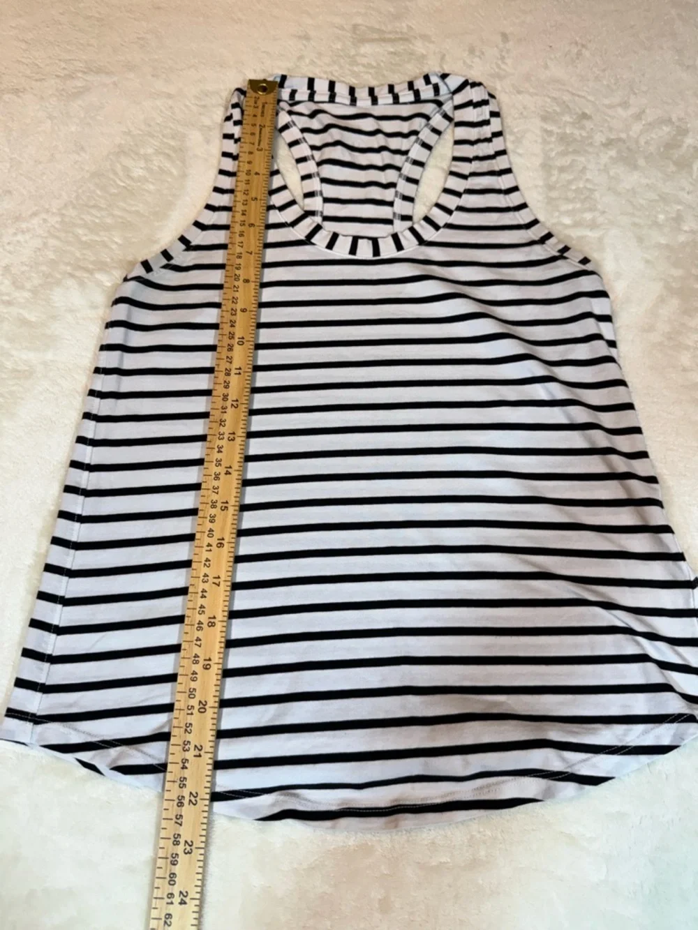 Lululemon Love Tank Classic Fit Yachtie Stripe White Black Size 4